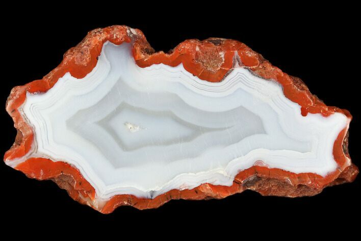 Polished Banded Agate Slice - Kerrouchen, Morocco #181274